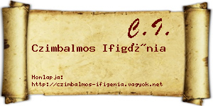 Czimbalmos Ifigénia névjegykártya